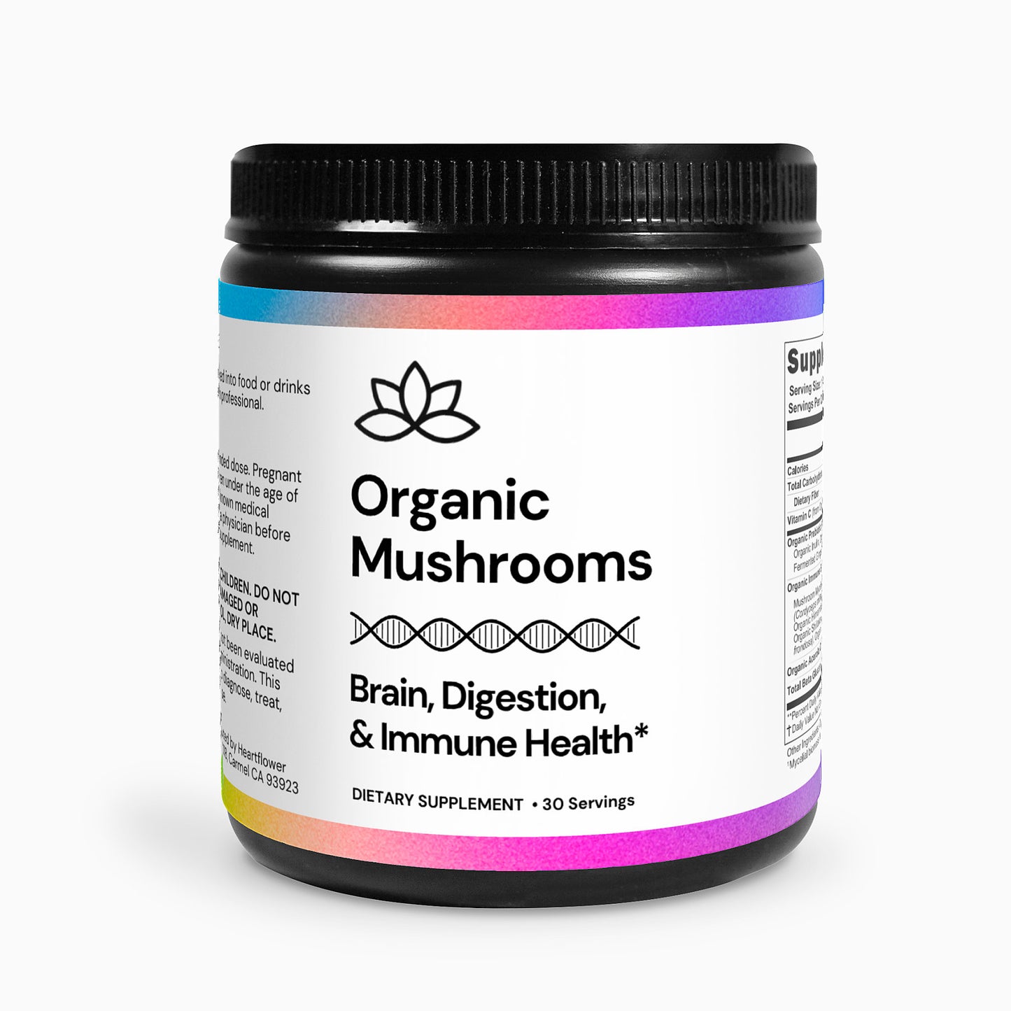 Organic Mushroom Powder • Immune Support with Vitamin C