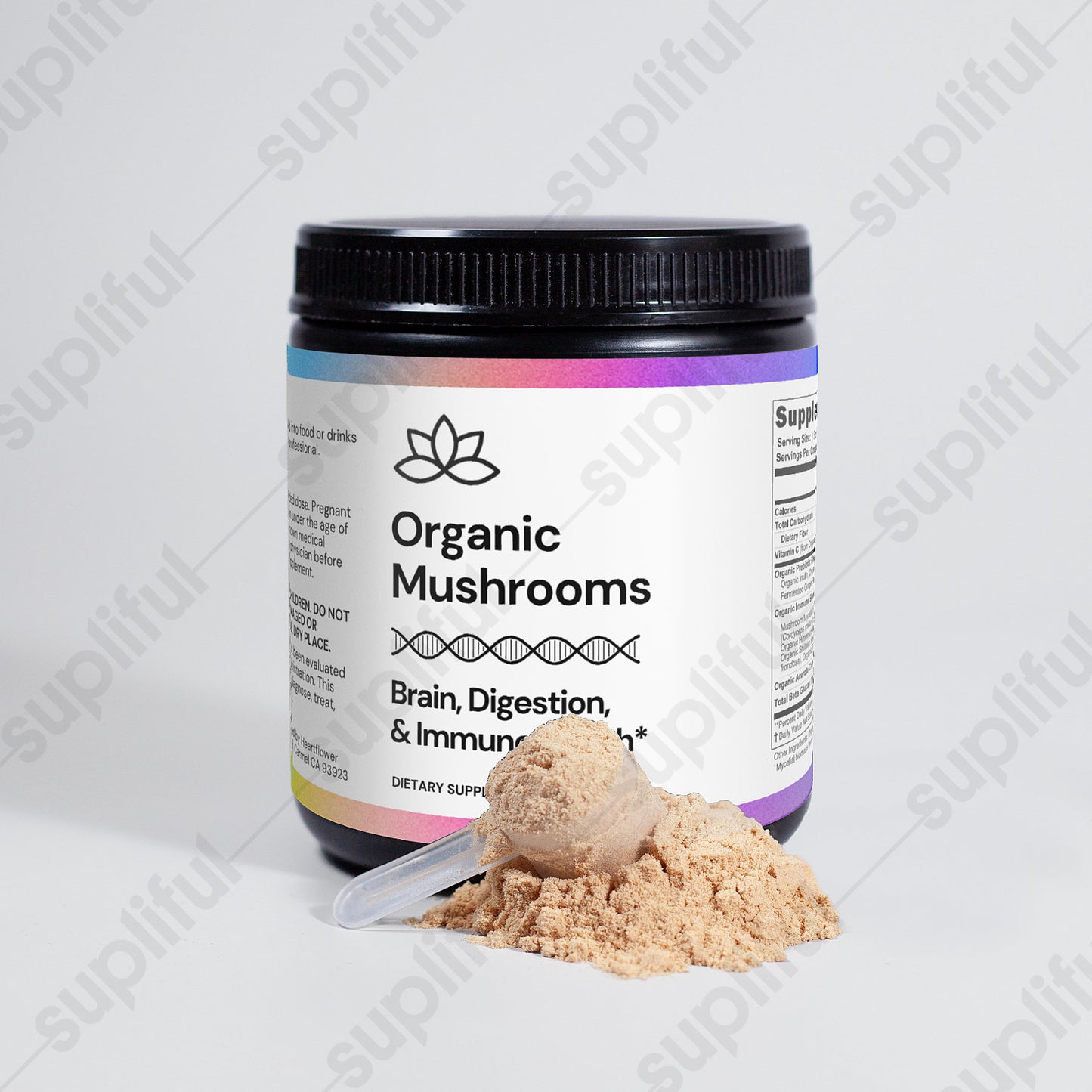 Organic Mushroom Powder • Immune Support with Vitamin C