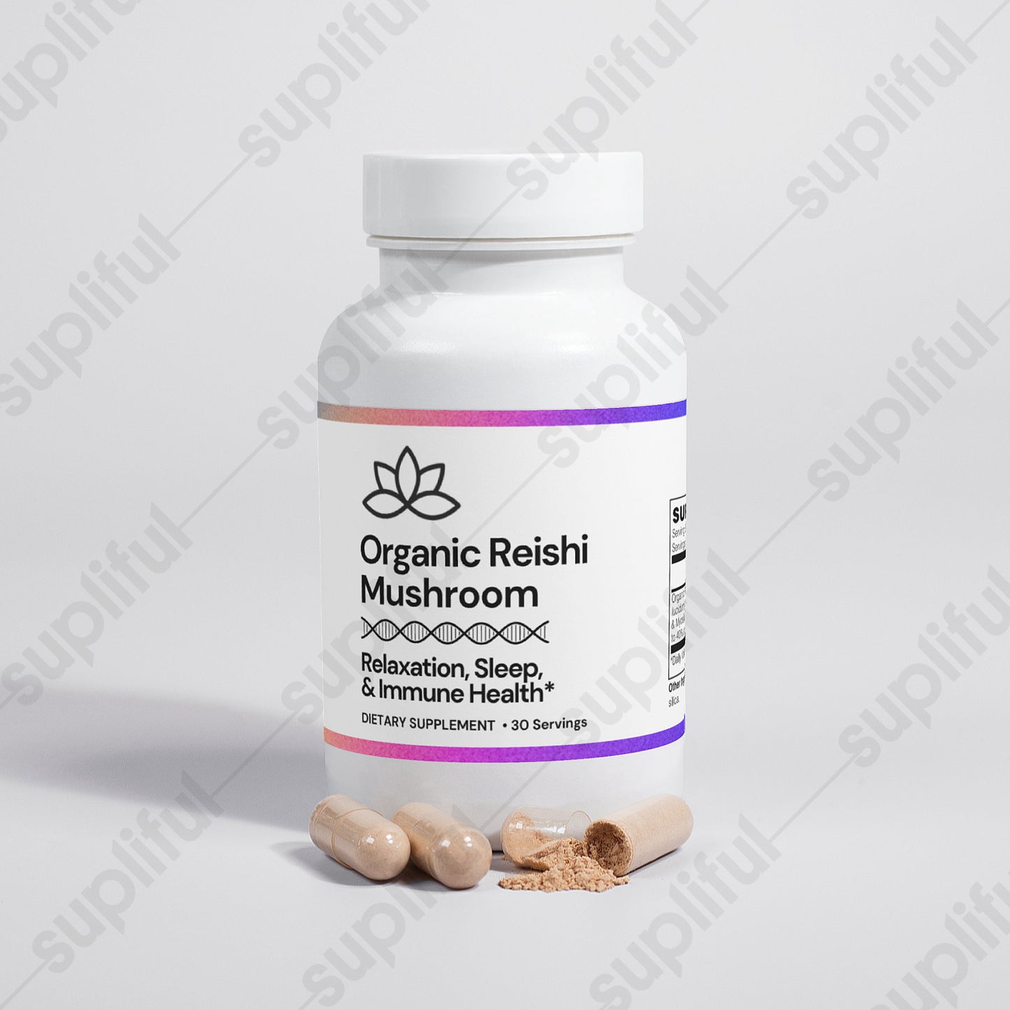 Organic Reishi Mushroom Capsules • Relaxation, Cardio, Immunity Adaptogen