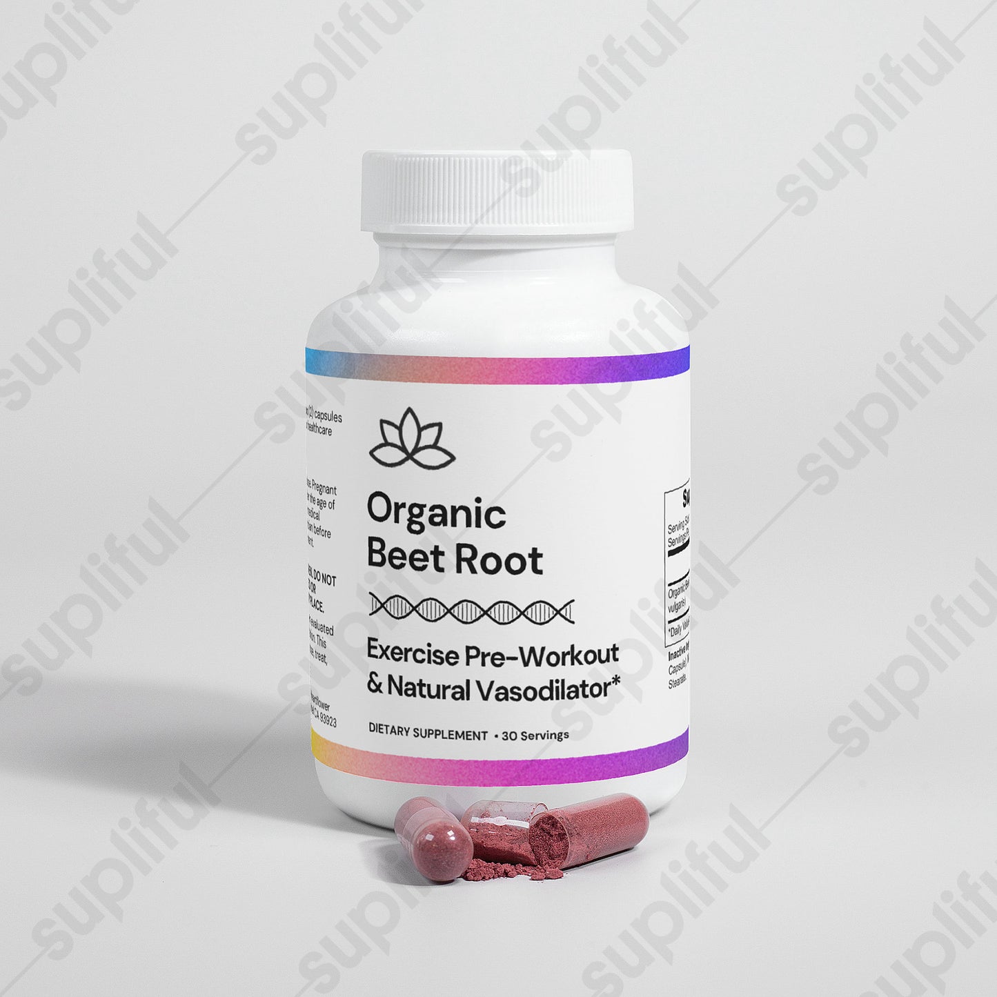 Organic Beet Capsules • Vasodilator, NO2 Pre-Workout, & Heart Support