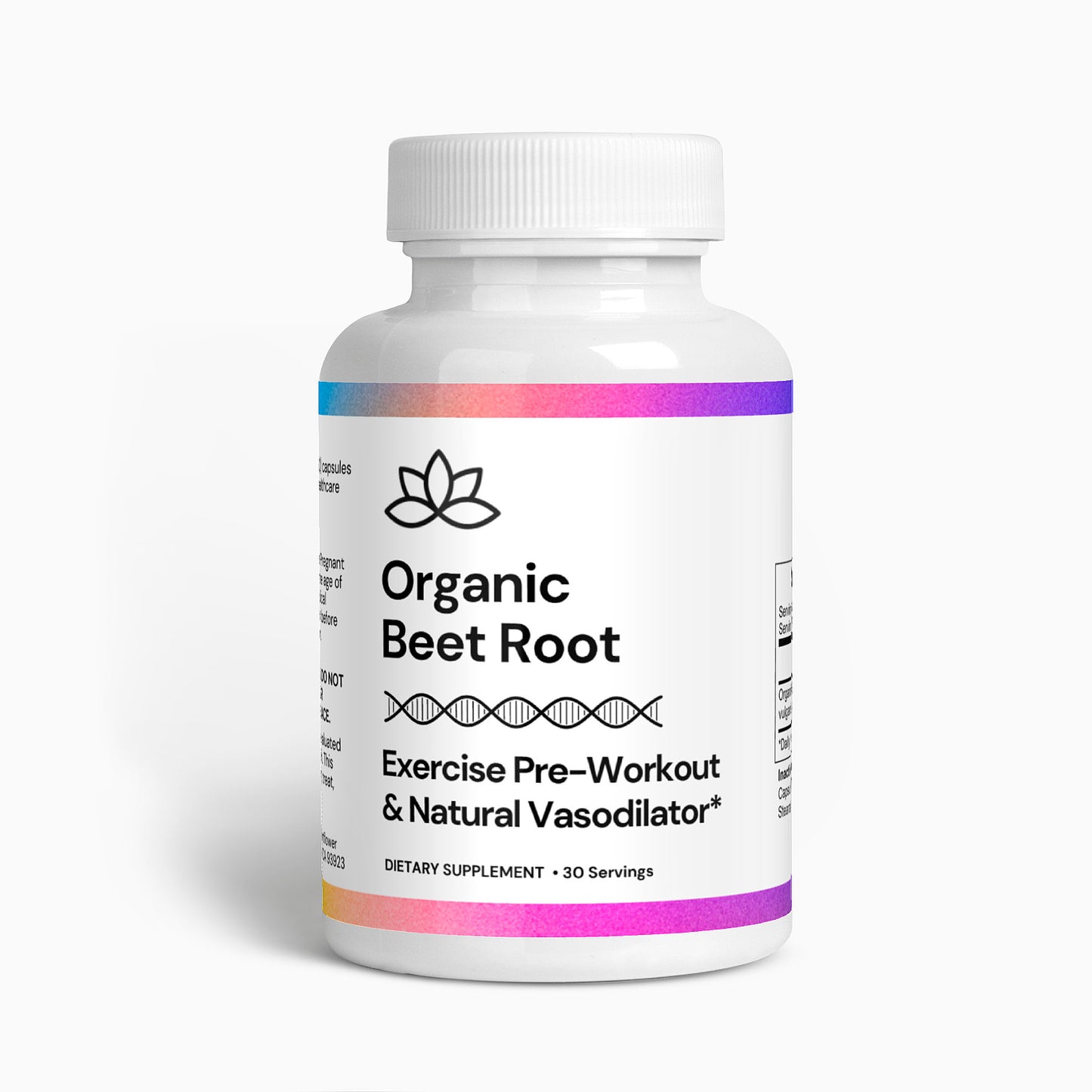 Organic Beet Capsules • Vasodilator, NO2 Pre-Workout, & Heart Support