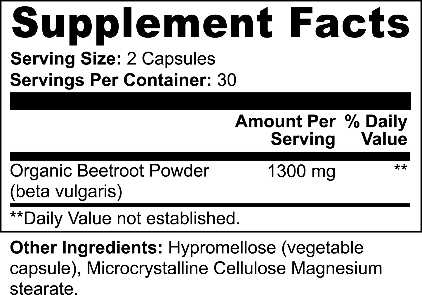 Organic Beet Capsules • Vasodilator, NO2 Pre-Workout, & Heart Support