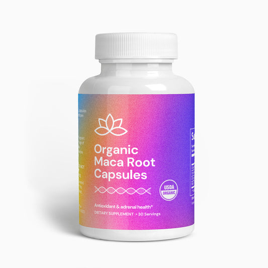 Organic Maca Capsules • Adrenal Energy & Mood Support