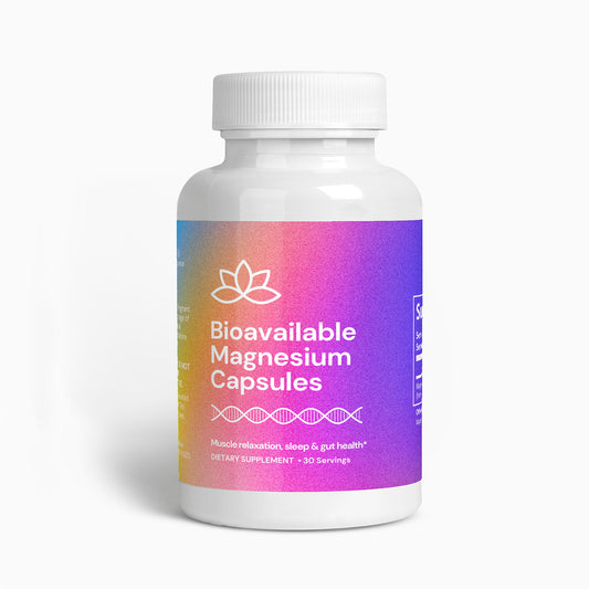 Bio-Magnesium Capsules • Sleep-Aid, Muscle Relaxation, & Digestive Support