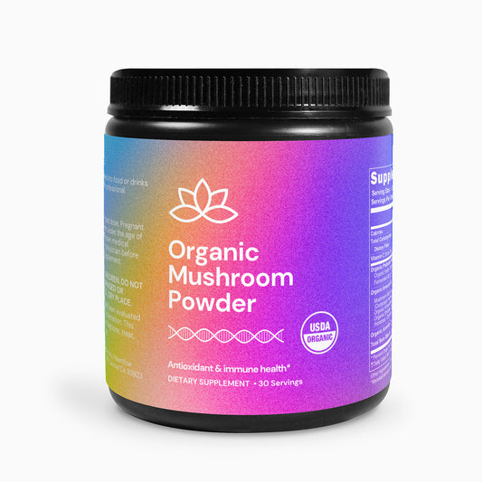 Organic Mushroom Powder • Immune Support with Vitamin C