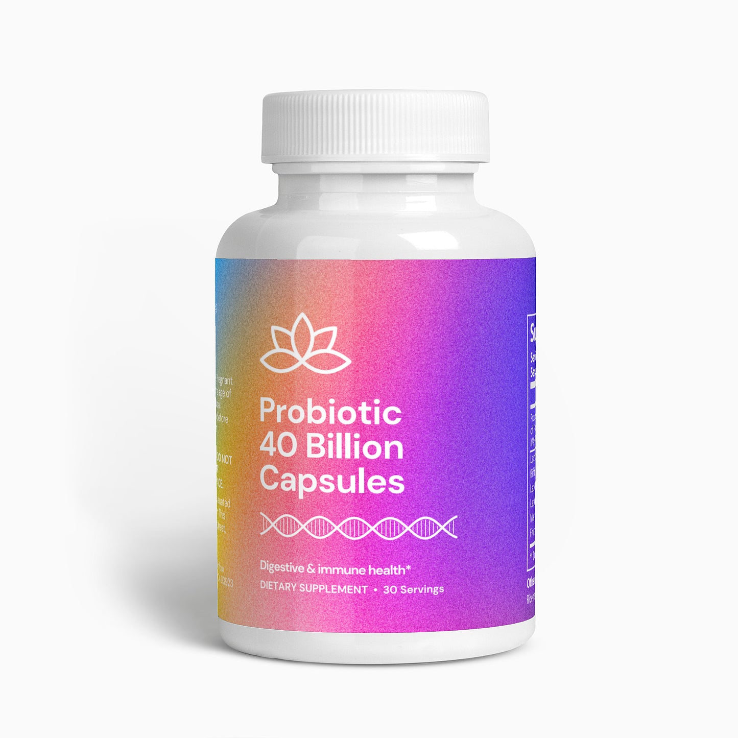 Probiotic 40 Billion with Prebiotics Capsules • Gut-Brain-Immune Support