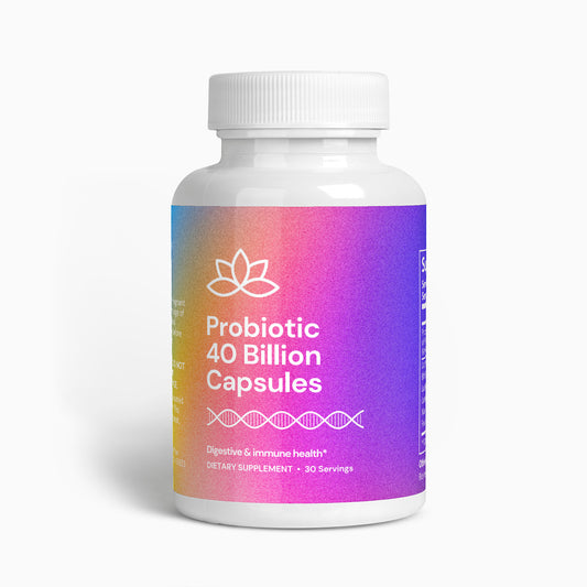 Probiotic 40 Billion with Prebiotics Capsules • Gut-Brain-Immune Support